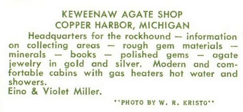 Keweenaw Agate Shop - Vintage Postcard